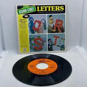 Sesame Street Letters Starring Jim Henson’s Muppets Vinyl Record 7”